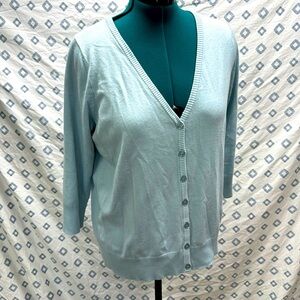 Modcloth Cardigan Sky Blue Powder Blue Button 1X